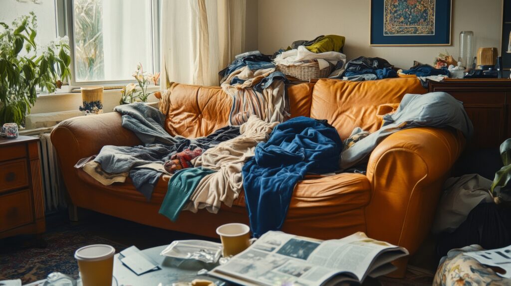 Cluttered home